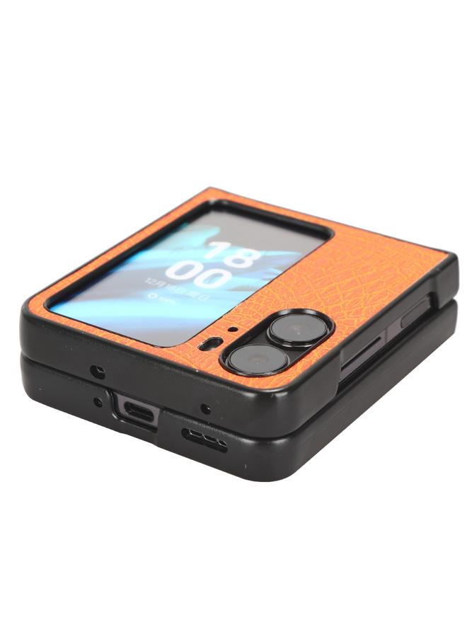 اس-توب جراب قابل للطي بتصميم جلد التمساح لهاتف OPPO Find N2 - Image 3