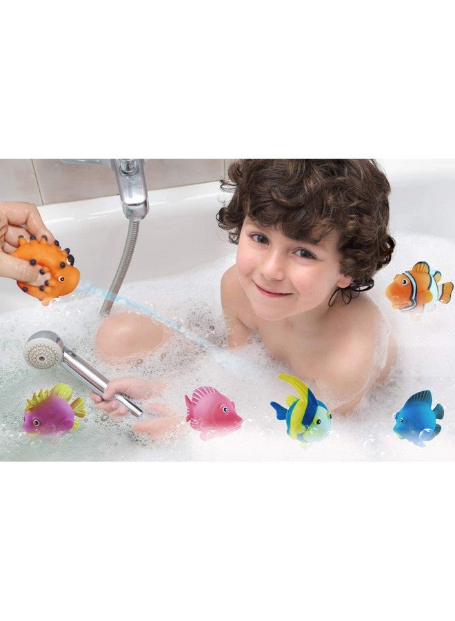 BOHS Rubber Squirting Fish - Cute Floating Cartoon Soft - Baby Bath Play Water Marine Animals Toys - 6 Count - Image 2