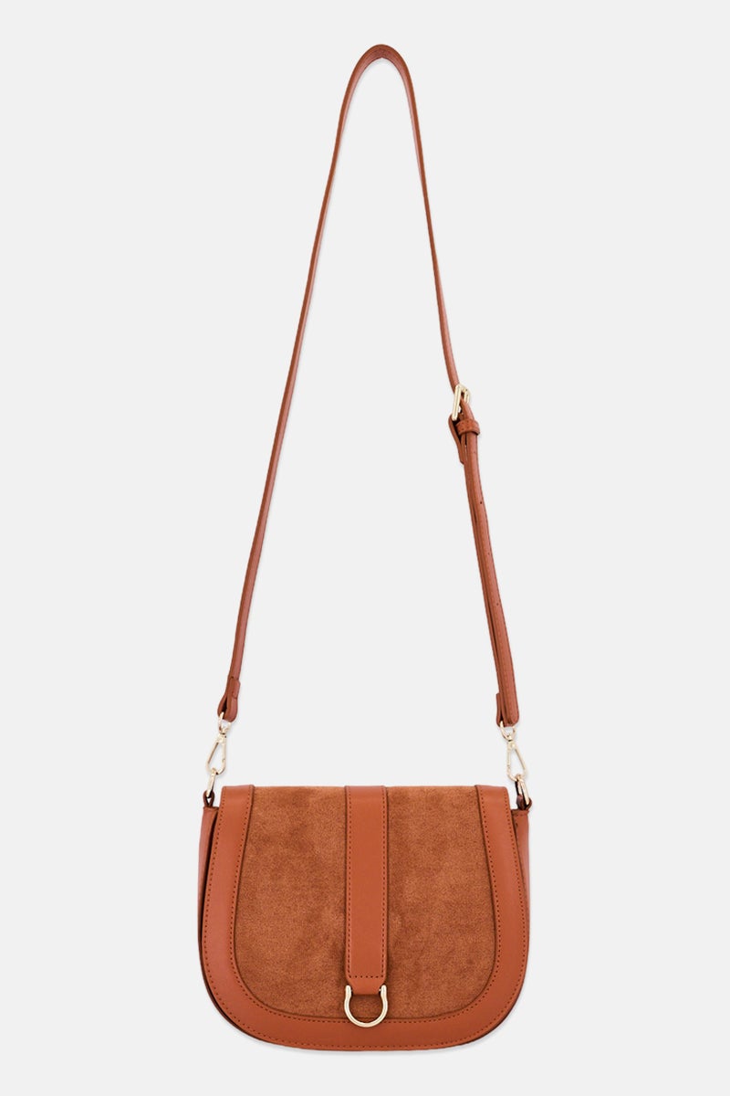 Deezee Women Brand Logo Cross Body Bag, Brown - Image 1