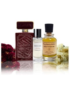 B BRAG B Brag Pack of 3 Rose Panzer 50ml Midnight Oud 100ml  White Oud 30ml Best Perfumes for Men Long Lasting Women's and men's fragrances Perfume for Women 