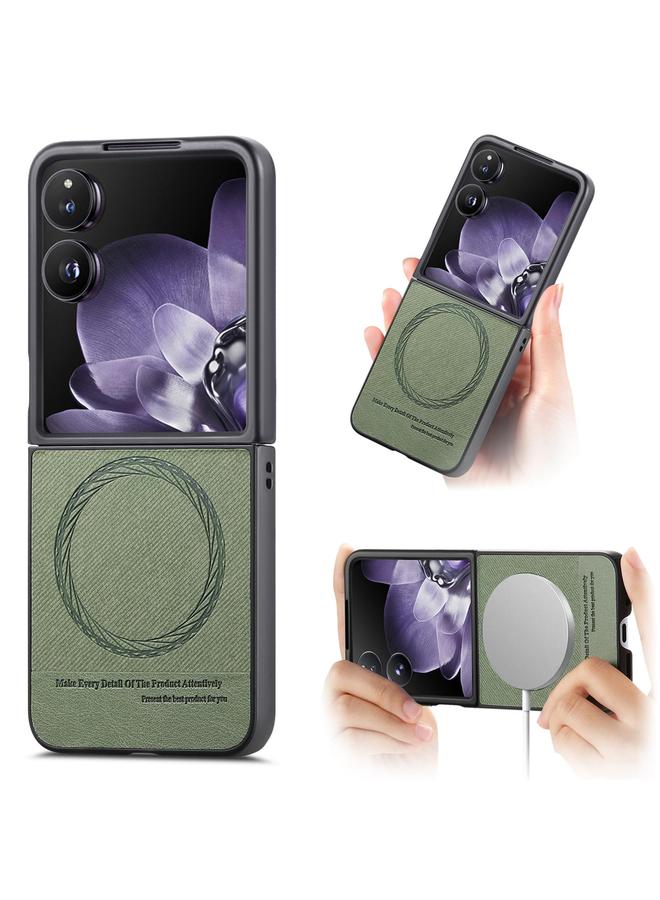 Case For Xiaomi Mix Flip Twill Fabric Leather Skin Magnetic Back Phone Case