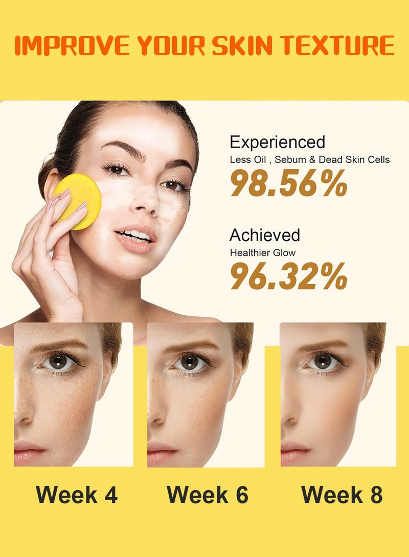 KOEC Kojic Acid and Turmeric Cleansing Pads, 60 Pcs, for Face Cleansing and Exfoliation - Image 4