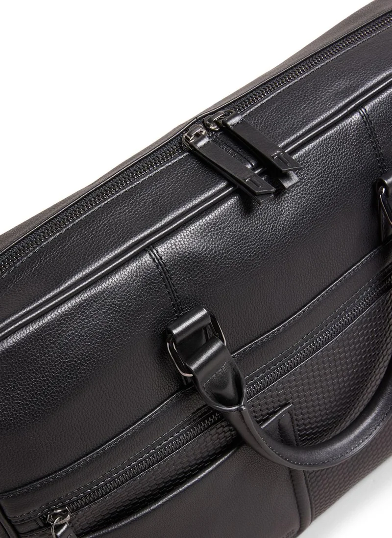 Ted Baker Canvess Texture Leather Document Laptop Bag