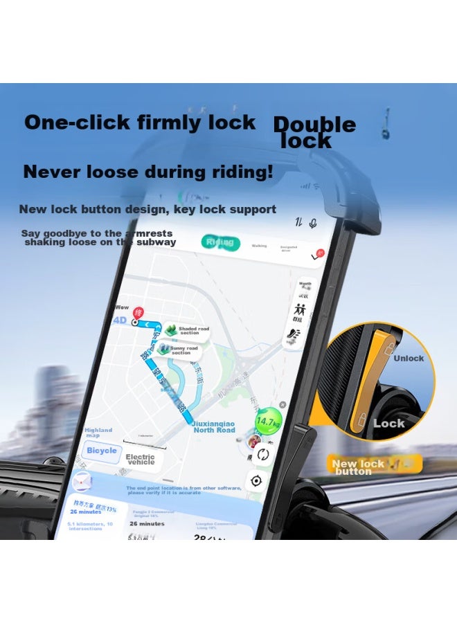 Bzbc Bicycle Phone Mount, Electric Bike Navigation Mount, Mountain Bike, Electric Scooter, Motorcycle, Food Delivery, Courier Navigation Mount, Cycling Equipment, Stable And Shock-absorbing - Image 4