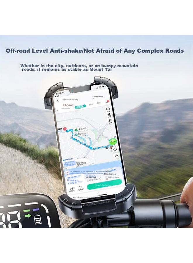 Bzbc Bicycle Phone Mount, Electric Bike Navigation Mount, Mountain Bike, Electric Scooter, Motorcycle, Food Delivery, Courier Navigation Mount, Cycling Equipment, Stable And Shock-absorbing - Image 5