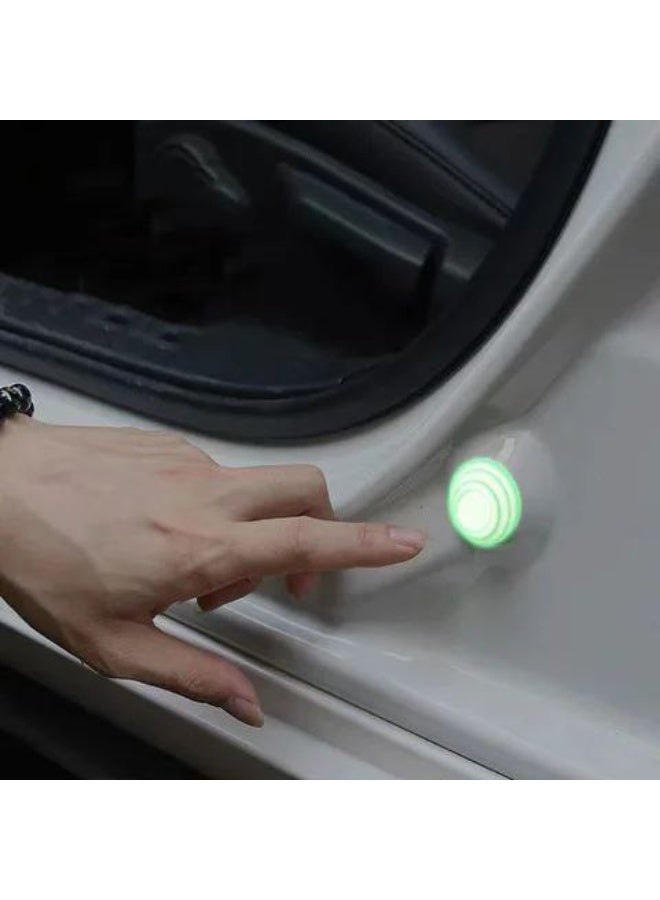 4 Pcs Luminous Silicone Car Door Edge Guards - Fluorescent Anti-Collision Bumper Strips - High-Quality Flexible Protection Against Scratches - Glow-in-the-Dark Stylish Car Accessory - Universal Fit. - Image 2
