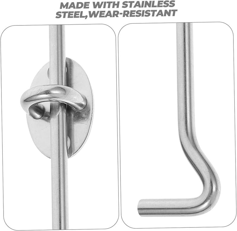 Artibetter 4Pcs Window Hook Latch Privacy Lock for Enhanced Security Door and Cabinet - Image 5