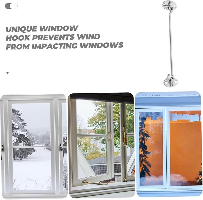 Artibetter 4Pcs Window Hook Latch Privacy Lock for Enhanced Security Door and Cabinet - Image 4