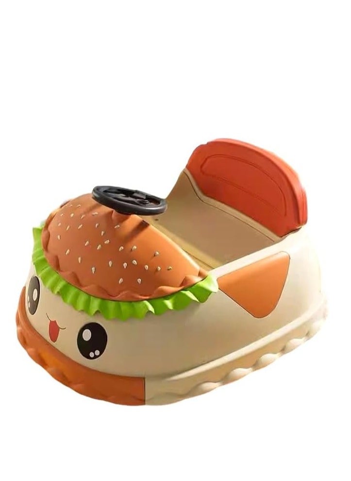 UKR UKR Kids Ride On Burger With 360° Rotation, Remote Control & Self-Drive Musical Toddler Car Rear Storage Indoor & Outdoor Electric Car  - Image 4