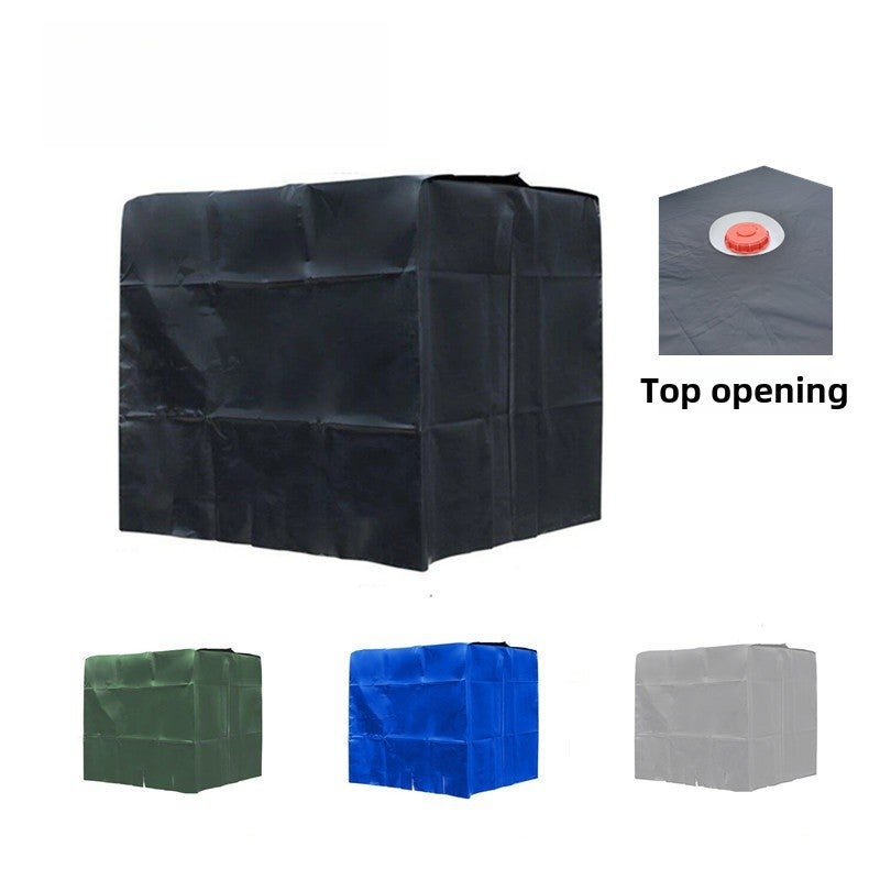 Cross-border 210D water tank cover IBC ton barrel cover 1000L outdoor waterproof, dustproof and heat insulation factory can make bucket cover(blue style, 1000 litres) - Image 2