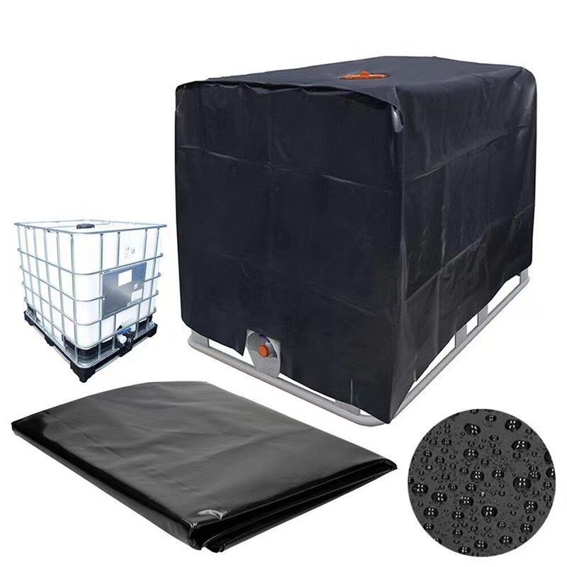 Cross-border 210D water tank cover IBC ton barrel cover 1000L outdoor waterproof, dustproof and heat insulation factory can make bucket cover(blue style, 1000 litres) - Image 5