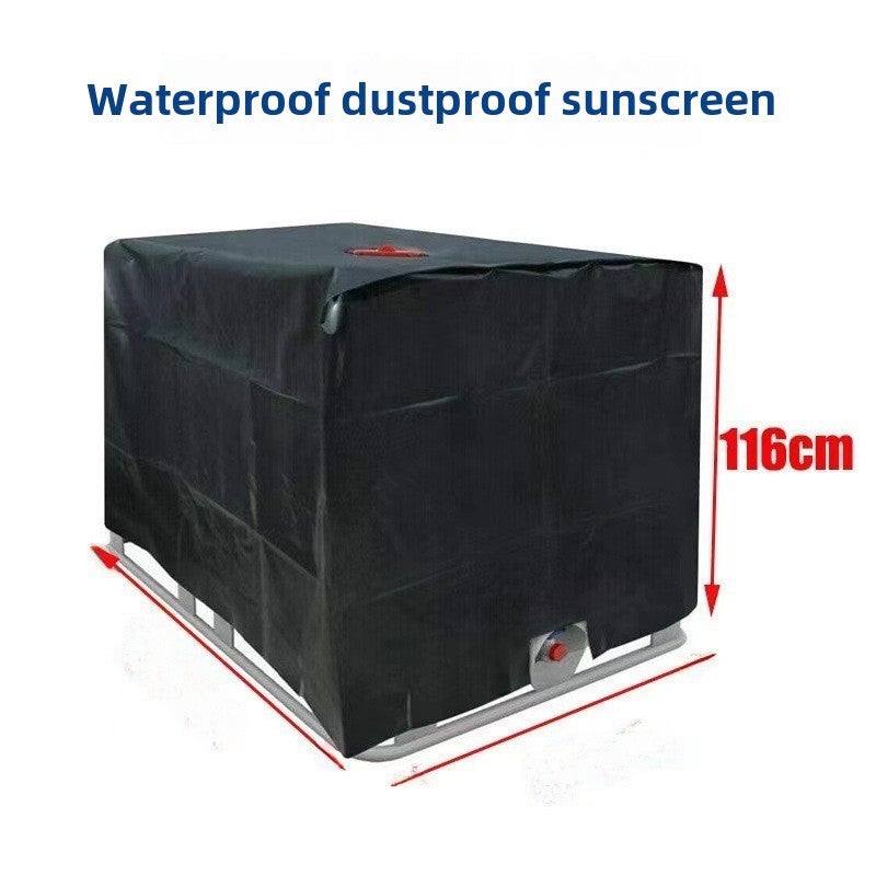 Cross-border 210D water tank cover IBC ton barrel cover 1000L outdoor waterproof, dustproof and heat insulation factory can make bucket cover(blue style, 1000 litres) - Image 4