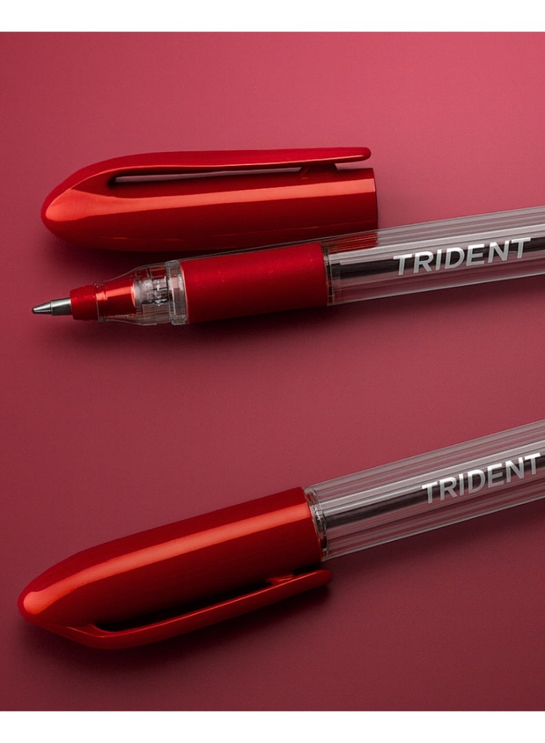 Trident Ballpoint Pen with Ergonomic Grip – Smooth Writing Pen for Office and School