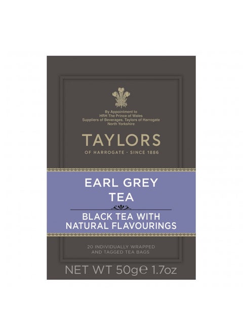 Taylors of Harrogate Earl Grey, 20 Count (Pack of 6)