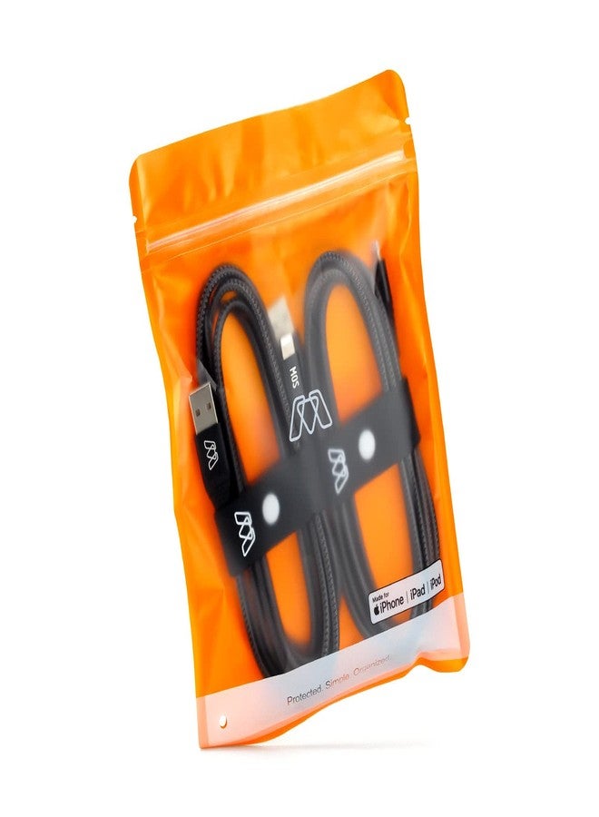 Sewell MOS Strike Lightning Cable, 6ft Two Pack, Ultra Durable Braided Nylon Fiber Jacket, Tangle Resistant, MFI Certified,Gray,SW-33122-06-2 - Image 4