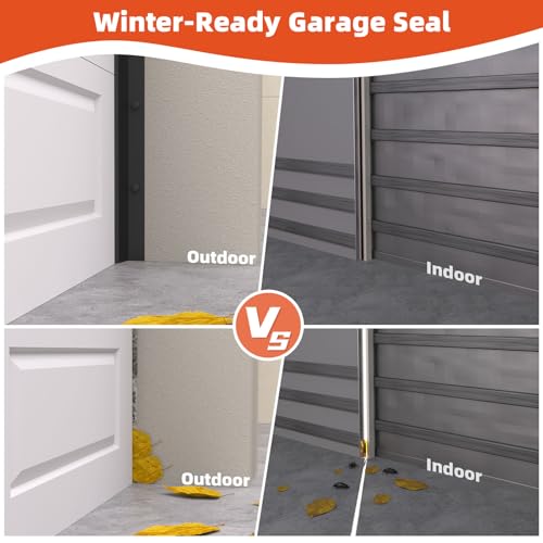 Elvone Garage Door Seal Top and Sides，40 FT Universal TPE Weather Stripping Garage Door Trim Seal Weatherproofing Garage Door Seals with Nails and Lids in Black - Image 5
