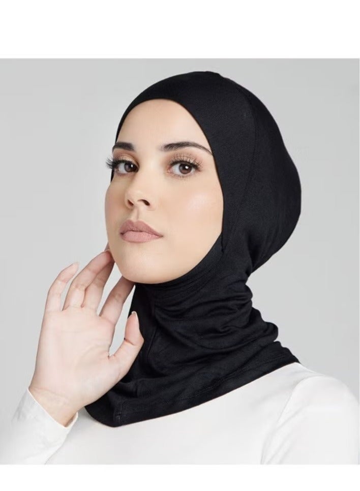 GIFT Solid Women's Muslin Hijab Sport Head Scarf Plain Under Scarf Muslimah Turban Cap Scarf Ramadan Accessory - Image 1