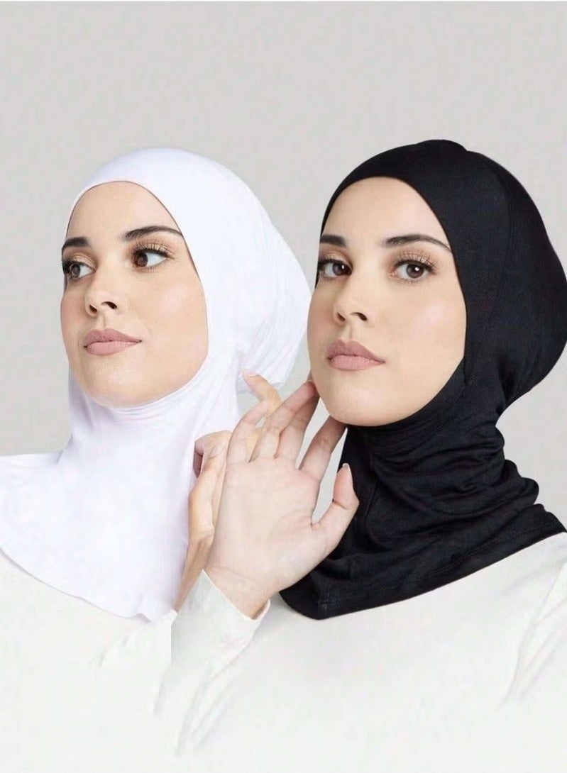 GIFT Solid Women's Muslin Hijab Sport Head Scarf Plain Under Scarf Muslimah Turban Cap Scarf Ramadan Accessory - Image 3