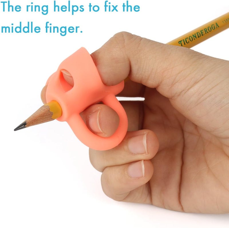 firesara Pencil Grips Breakthrough Design Writing Correction Device Handwriting Aid Pencil Grip for Kids Children Adults Special Needs Righties or Lefties 4PCS - Image 3
