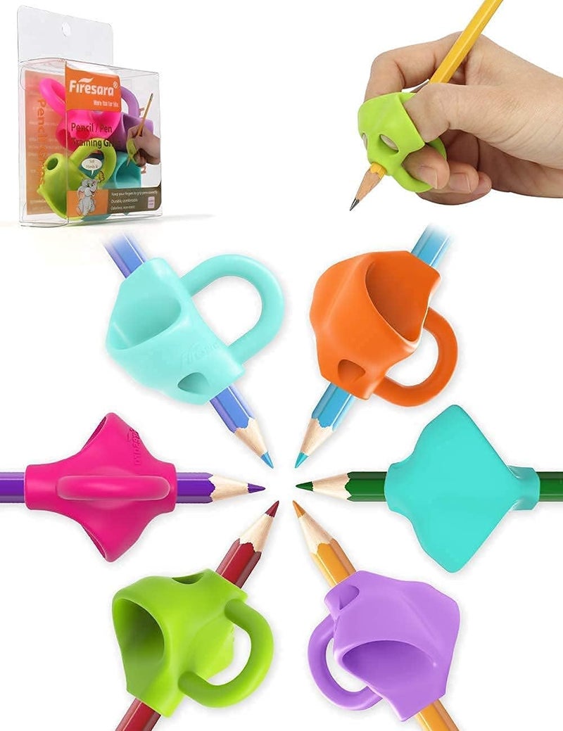 firesara Pencil Grips Breakthrough Design Writing Correction Device Handwriting Aid Pencil Grip for Kids Children Adults Special Needs Righties or Lefties 4PCS - Image 1