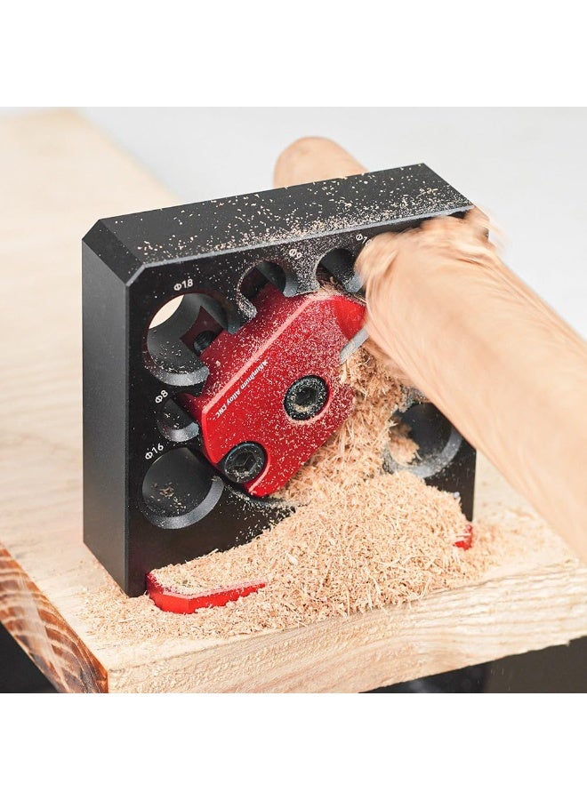 M MIAOYAN Adjustable drilling and milling tool for round bars with carbide inserts; electric drilling and milling tool for cylindrical woodworking, capable of making wooden bars with diameters of 8/9/10/12/15/16/18/20 mm. - Image 1