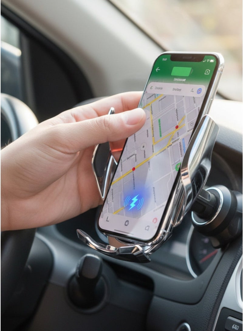 eyda Q3 Qi Wireless Car Charger Magnetic Vent Mount – 15W Fast Charging Smart Sensor Phone Holder Compatible with All Cell Phones - Image 2
