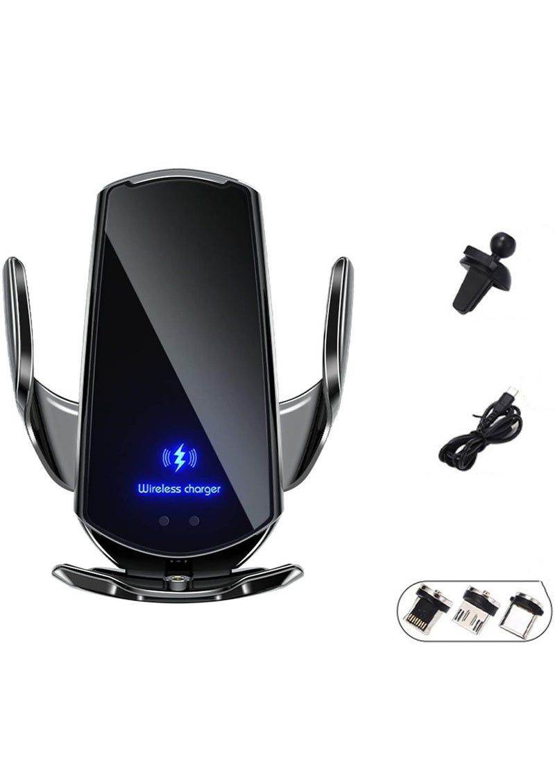 eyda Q3 Qi Wireless Car Charger Magnetic Vent Mount – 15W Fast Charging Smart Sensor Phone Holder Compatible with All Cell Phones - Image 3