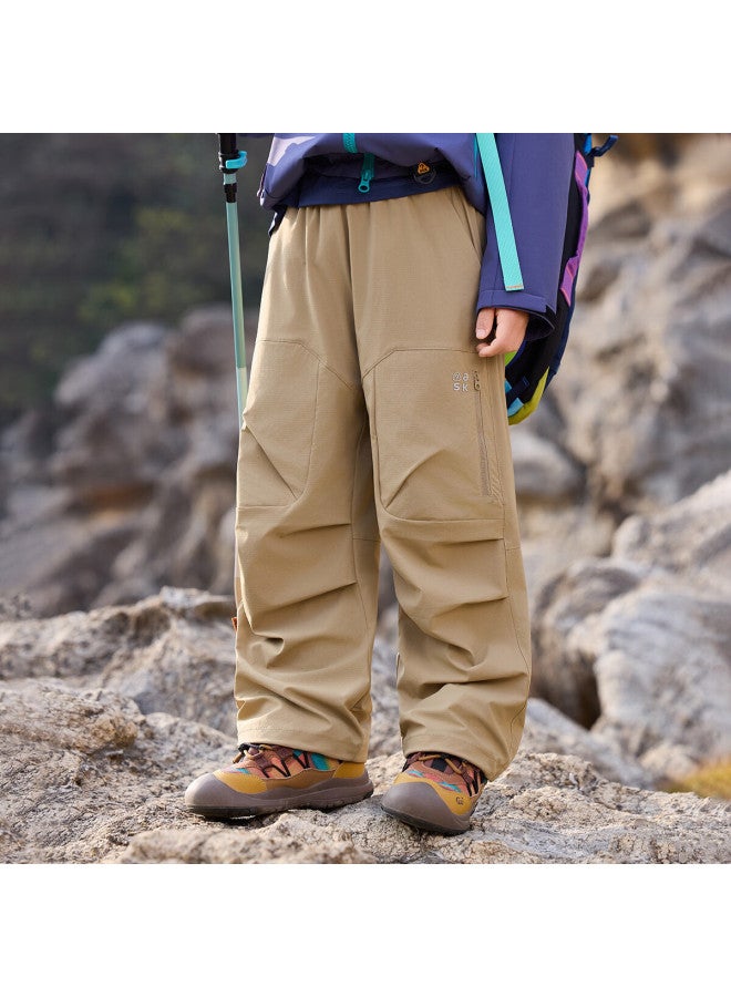 Ask Junior Kids Outdoor Sports Waterproof Sun-protective Cargo Pants Khaki - Image 4