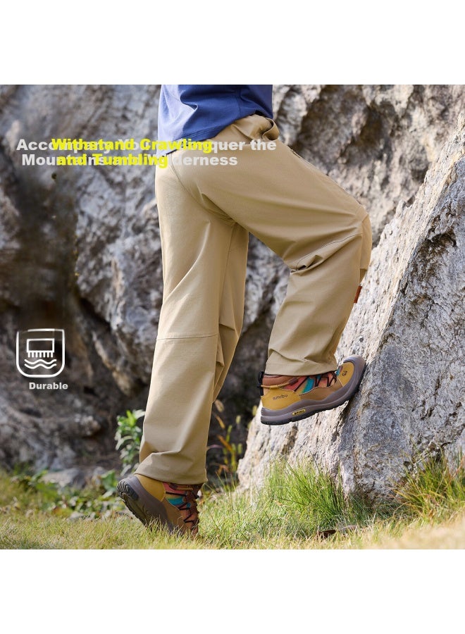 Ask Junior Kids Outdoor Sports Waterproof Sun-protective Cargo Pants Khaki - Image 1