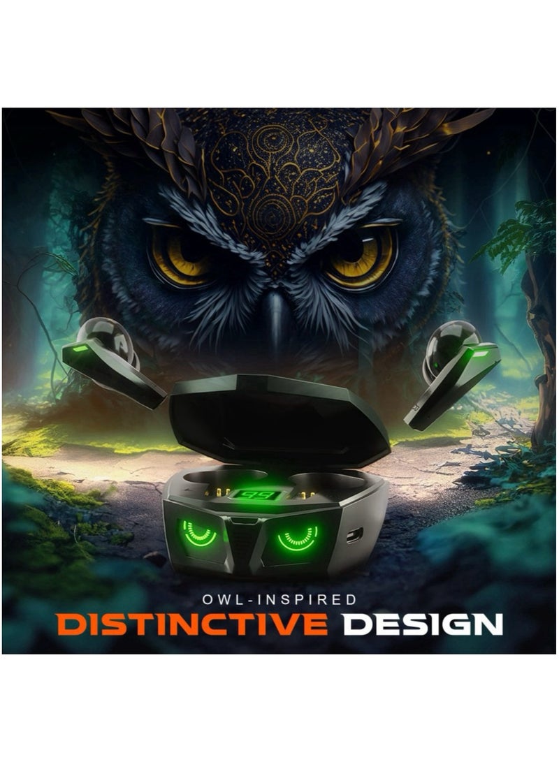 كروم A39 Owl Series Wireless Gaming Earbuds Advanced ENC, Superior Sound, Ultra-Comfortable Design, Long Battery Life, Multi-Platform Compatibility - Image 3