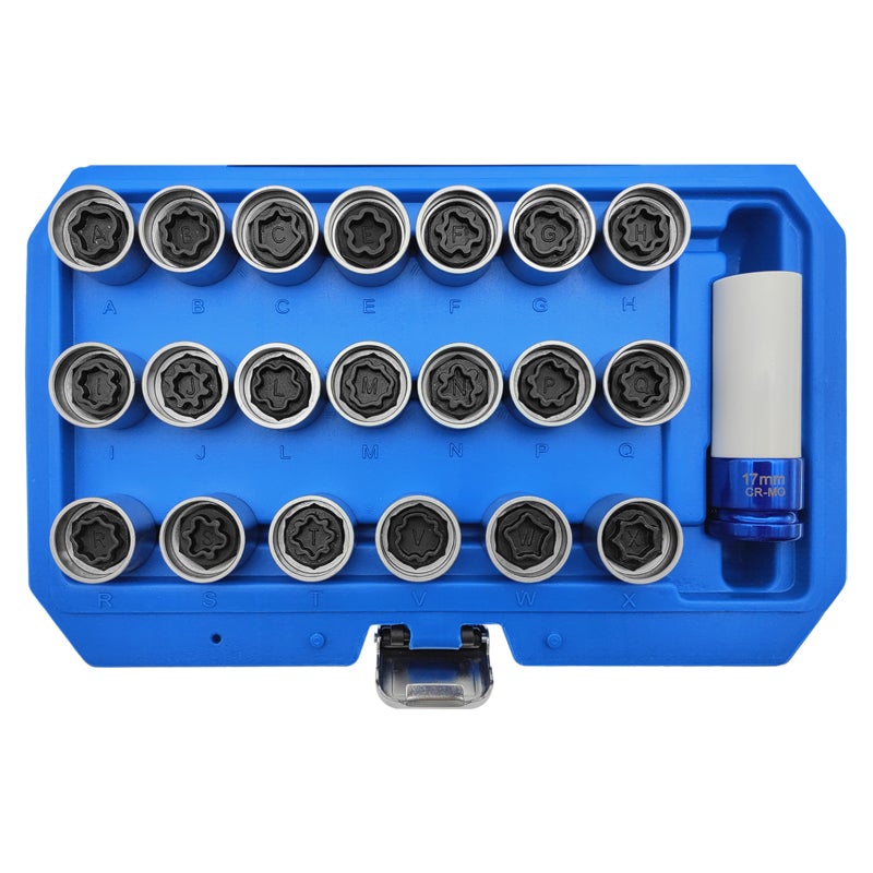Anti-theft Screw Socket Wrench: Premium Rustproof Security Master Locking Wheel Nut Key - All-in-One Plastic Storage Case for Car Wheel Security - Image 4