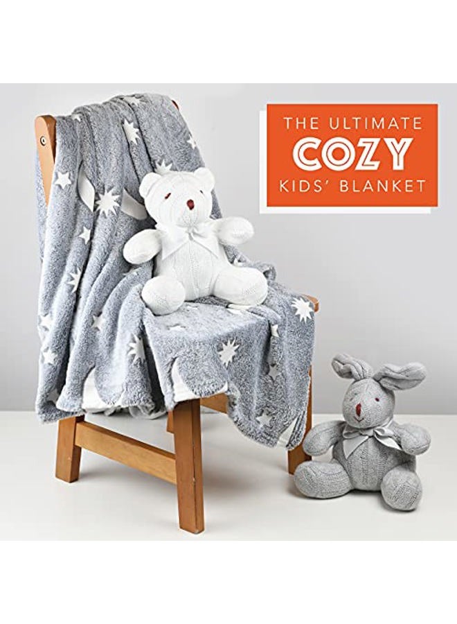 SP HOME GOODS Glow in The Dark Throw Blanket Gift for Boys and Kids Ages 4-14 and for Grandkids - Grey 50 x 60 Inches Fun, Cozy Fleece Throw Blanket Made from Plush Polyester | Wrinkle-Resistant Soft Blanket - Image 5