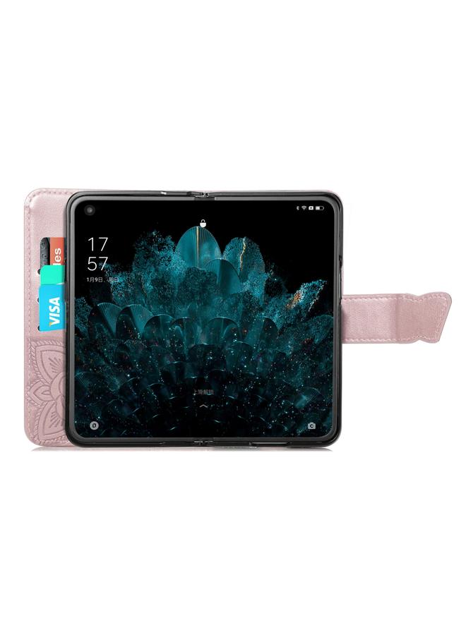 S-TOP Case For OPPO Find N Butterfly Love Flower Embossed Leather Case - Image 4