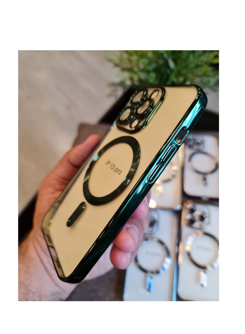 Protection cover for iPhone 14 Pro Max with camera lens protector ((14 Pro Max, green color))  - Image 2