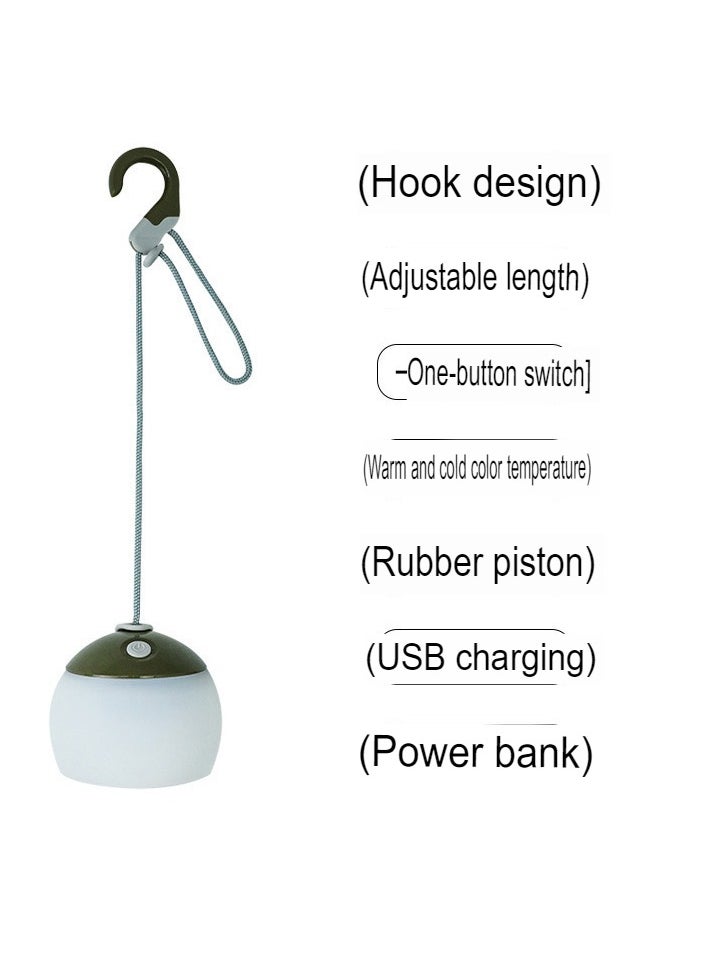 1pc Camping Mushroom Lamp, Hook Design IPX5 Waterproof USB Charging Mushroom Tent Light Hangable Decorative for Outdoor (Green) - pzsku/Z2A6F7A8F1ED3B438AF57Z/45/_/1726933316/aadb0764-24fd-48d9-8a51-9d3467c5ee8b