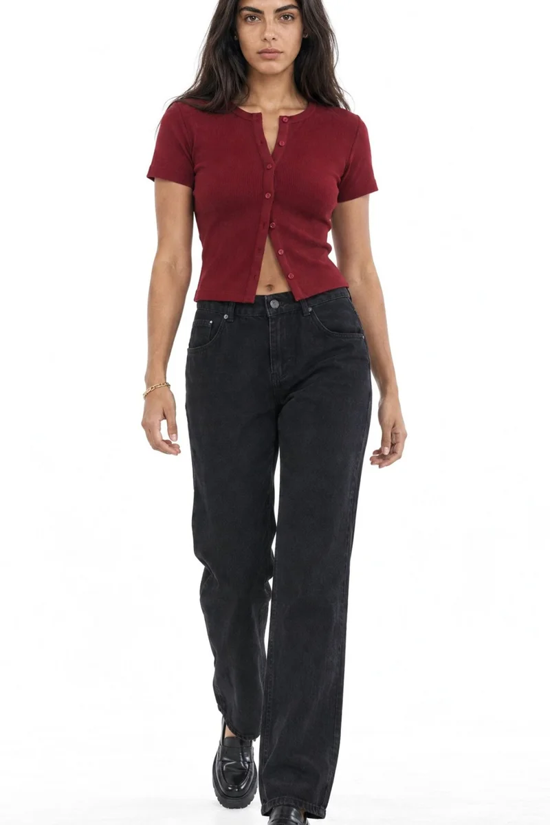 Squalo Black SQUALO Women's Straight Leg Pants for Women | Best Price UAE