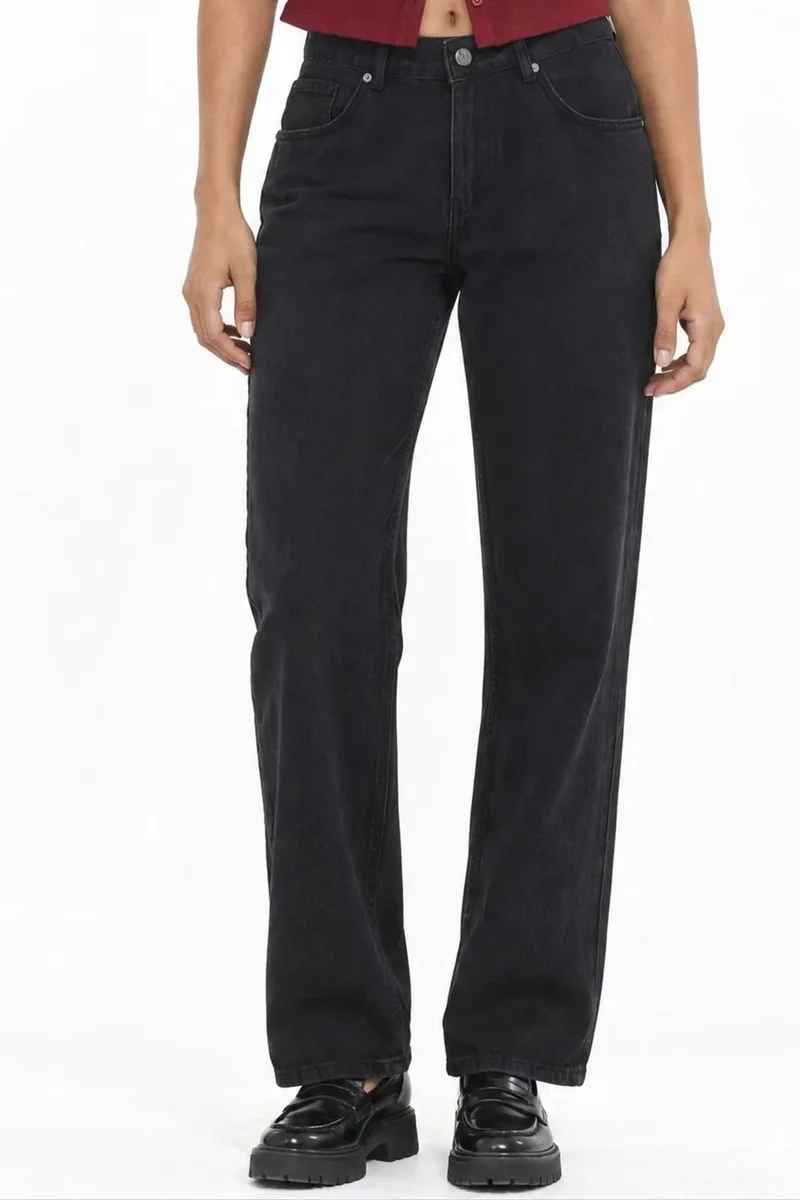 Squalo Black SQUALO Women's Straight Leg Pants for Women | Best Price UAE