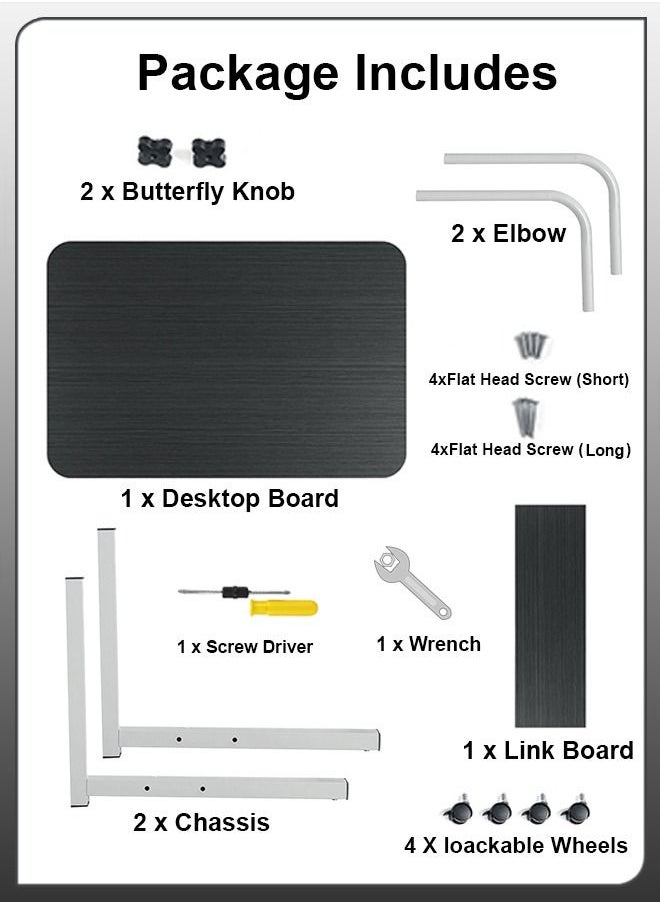 Adjustable Desktop Computer Mobile Laptop Desk Home And Office Desks For Work and Study Moveable Portable Coffee Bedside Table