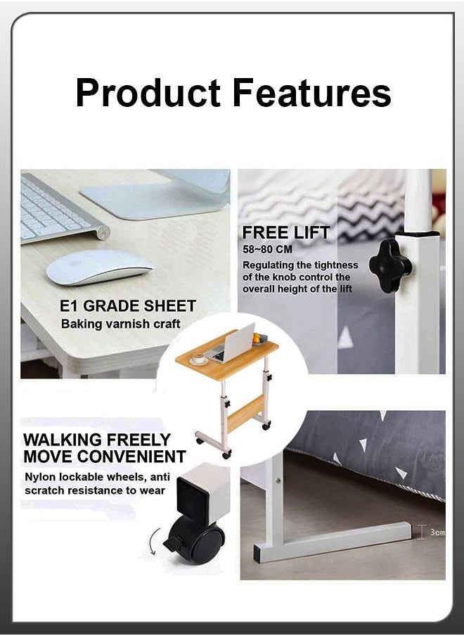 Adjustable Desktop Computer Mobile Laptop Desk Home And Office Desks For Work and Study Moveable Portable Coffee Bedside Table