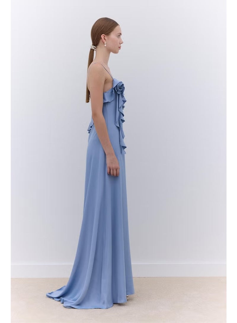 Manuka Ruffled Evening Dress - Image 3