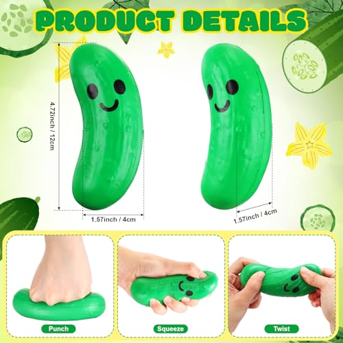Arrowbash 20 Pcs Pickle Stress Balls Cinco De Mayo Funny Emotional Stress Balls for Adults Employee Appreciation Gifts Squeezable Foam Relief Mexican Festival Gifts for Coworker Teacher Team Staff - Image 5