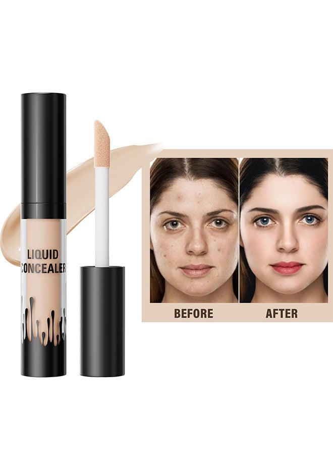 HelloKiss Liquid Concealer, covering facial spots, acne marks, dark circles, brightening, three-dimensional moisturizing,#01 - Image 1