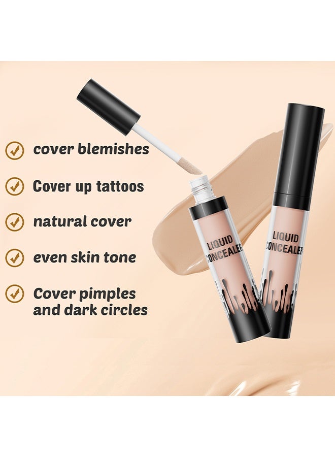 HelloKiss Liquid Concealer, covering facial spots, acne marks, dark circles, brightening, three-dimensional moisturizing,#01 - Image 3