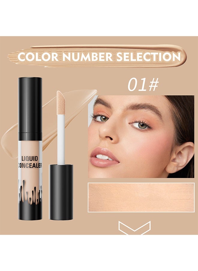 HelloKiss Liquid Concealer, covering facial spots, acne marks, dark circles, brightening, three-dimensional moisturizing,#01 - Image 2