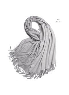 Mongolian Wool Ladies Scarf Shawl Dual-use Gray double-sided