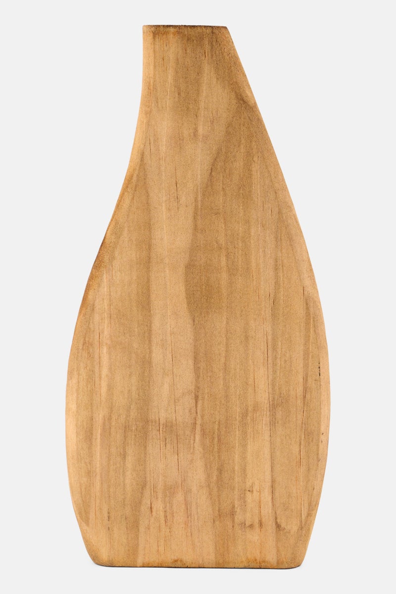 Muy Mucho Decoration Wood Vase, Brown Combo - Image 2