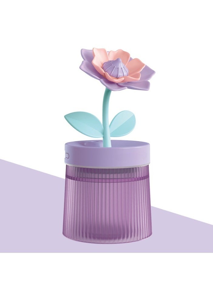 Cool Mist Humidifier, Portable Usb Ultrasonic Colorful Fragrance Diffuser, Low Noise Usb Humidifier With Light, Durable Essential Oil Diffuser For Home Office, (1pc, Purple Design B)