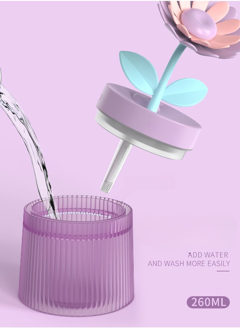 Cool Mist Humidifier, Portable Usb Ultrasonic Colorful Fragrance Diffuser, Low Noise Usb Humidifier With Light, Durable Essential Oil Diffuser For Home Office, (1pc, Purple Design B)
