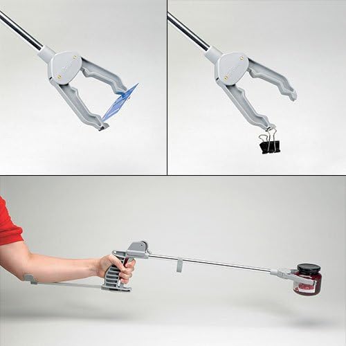 HOMECRAFT PickUp Reacher Extended Grabber Tool Reaching Claw Rotating Head Forearm Support Aluminum Retail Packaged Trash Pickup Aid Lightbulb Remover Garden Nabber 75 cm 30 in - Image 3