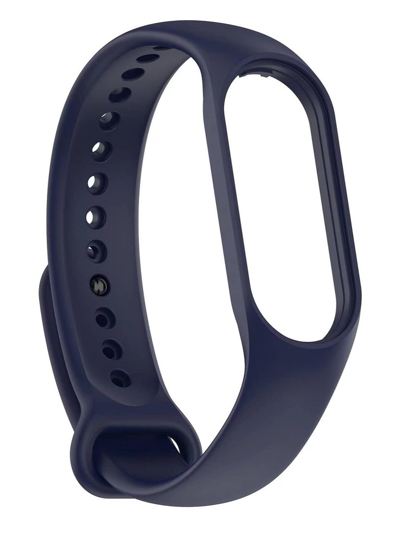 ten.tech Tentech Strap Silicone Band For Xiaomi Mi Band 7/6 / 5 Breathable Strap Replacement For M5 M6 M7 Bracelet For Xiaomi MiBand 7 6 5 Smart Watch - dark blue - Image 3